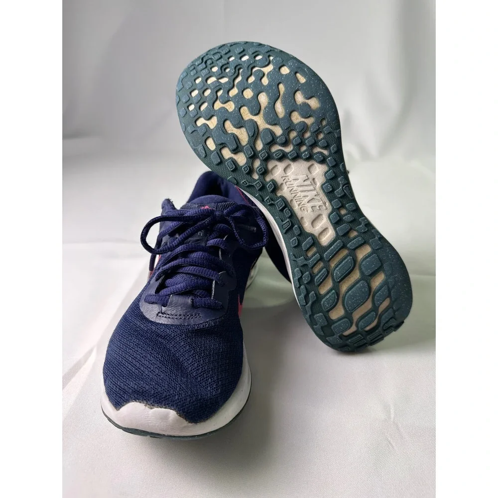 Nike Revolution 6 Running Shoes Women US 8 Blue Pink Athletic Sneaker DC3729-401